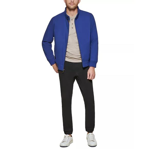 Club Room Men's Cobalt Blue Lightweight Water Resistant Bomber Jacket Size L - Picture 5 of 5